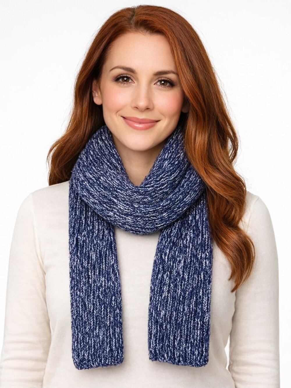 Gap Marled Wool Knit Scarf Cozy Gift Preppy School Travel Unisex Winter Work